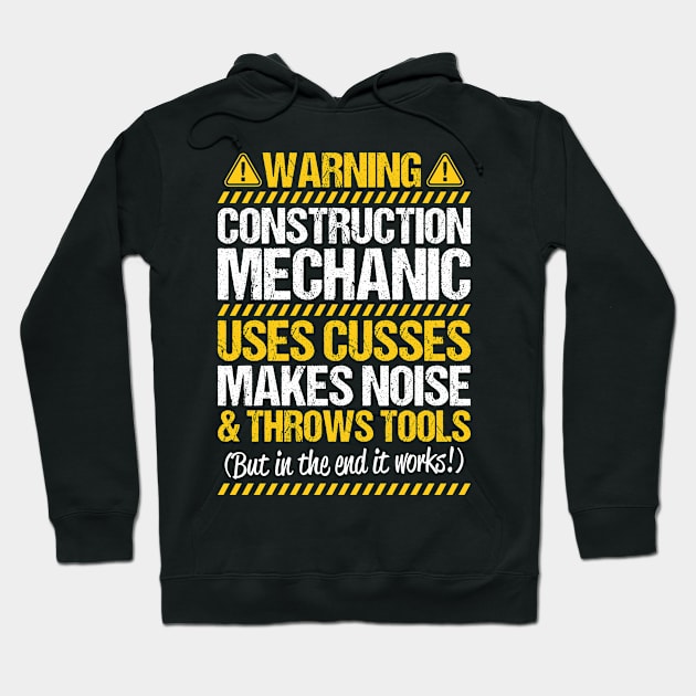 Construction Mechanic Warning Gift Present Hoodie by Krautshirts